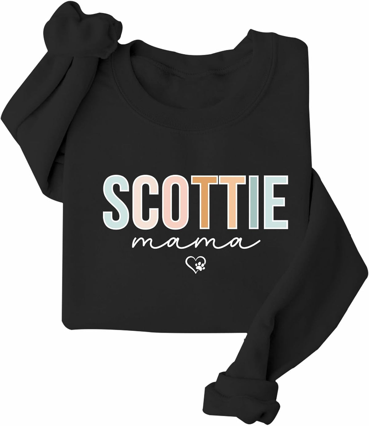 Scottie Mom Sweatshirt Dog Mom Sweatshirt Scottie Sweatshirt Scottish Terrier Sweatshirt - Black
