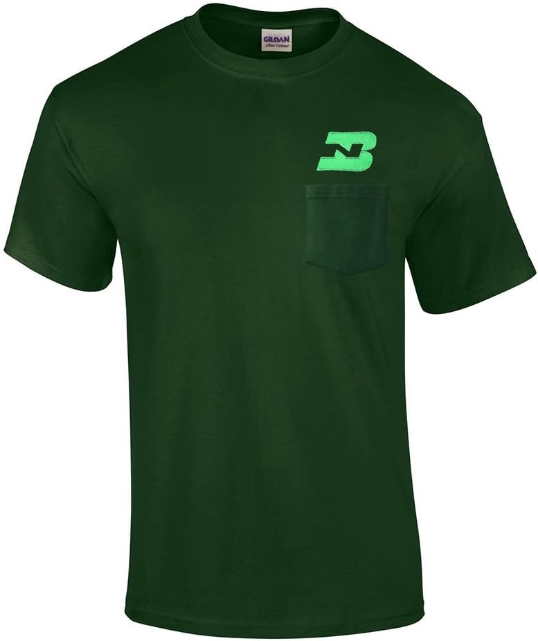 Daylight Sales Burlington Northern Embroidered Pocket Tee [p46] - Forest Green