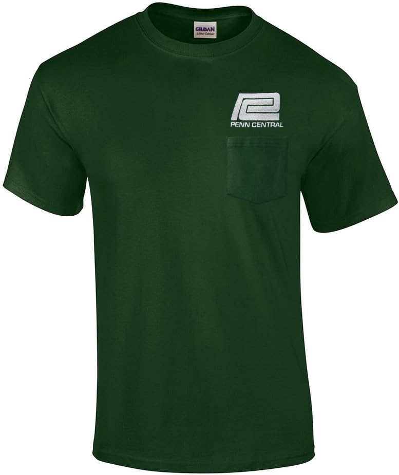 Penn Central Transportation Company Embroidered Pocket Tee [p92] - Forest Green
