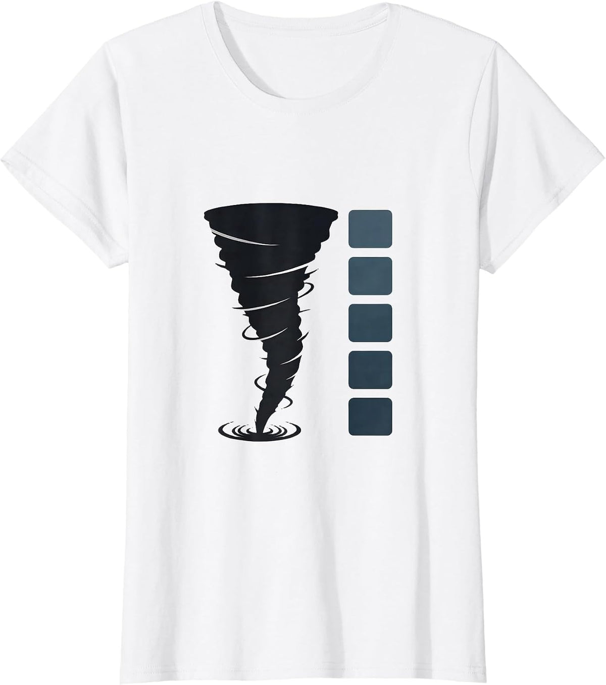 Tornado Funnel Minimalist Storm Chaser Meteorologist T-Shirt - White