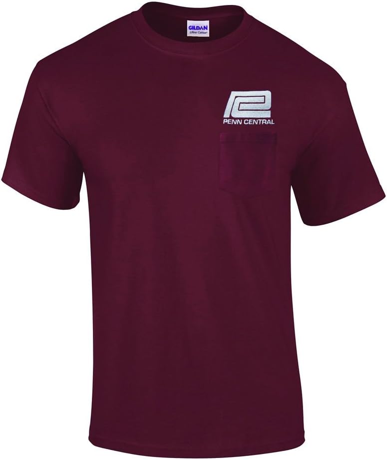 Penn Central Transportation Company Embroidered Pocket Tee [p92] - Maroon