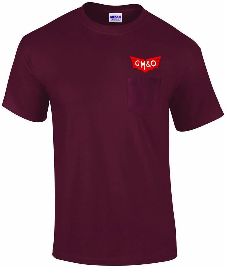 Gulf, Mobile and Ohio Embroidered Pocket Tee [p36] - Maroon