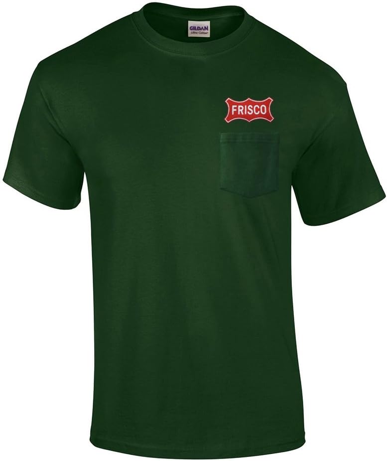 Daylight Sales Frisco Railway Embroidered Pocket Tee [p44] - Forest Green