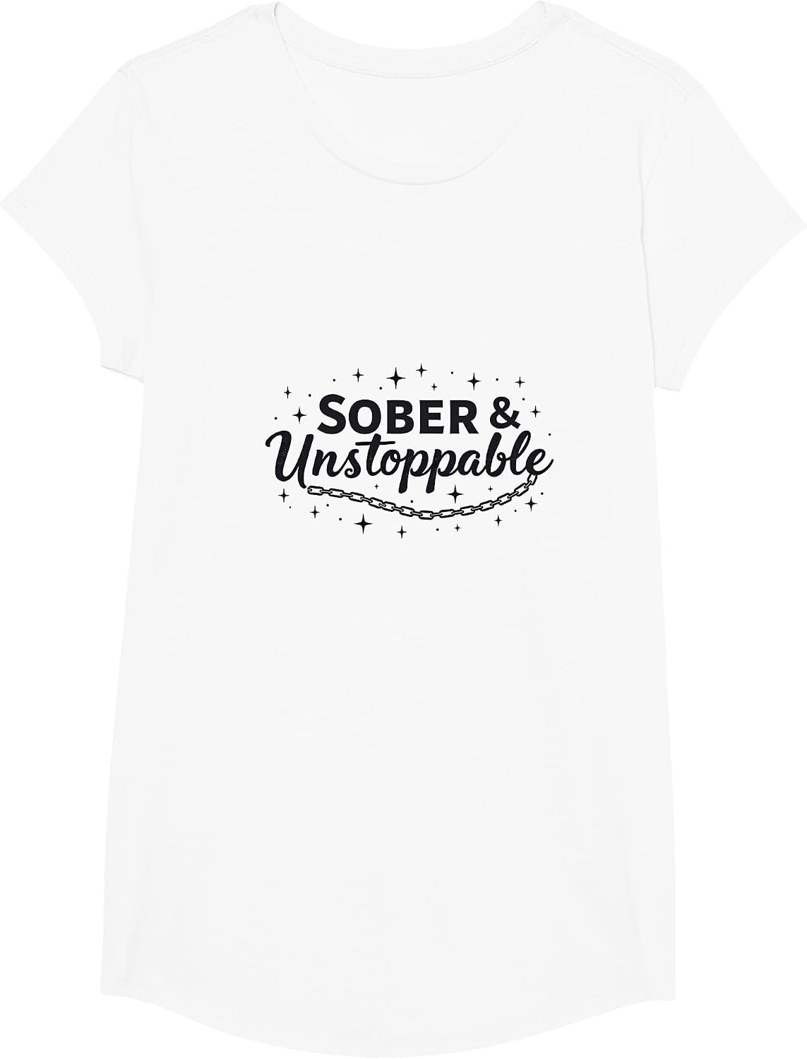 Self-Love & Mental Health T-Shirt - Girls White-sober & Unstoppable Recovery Inspiration Addiction Free