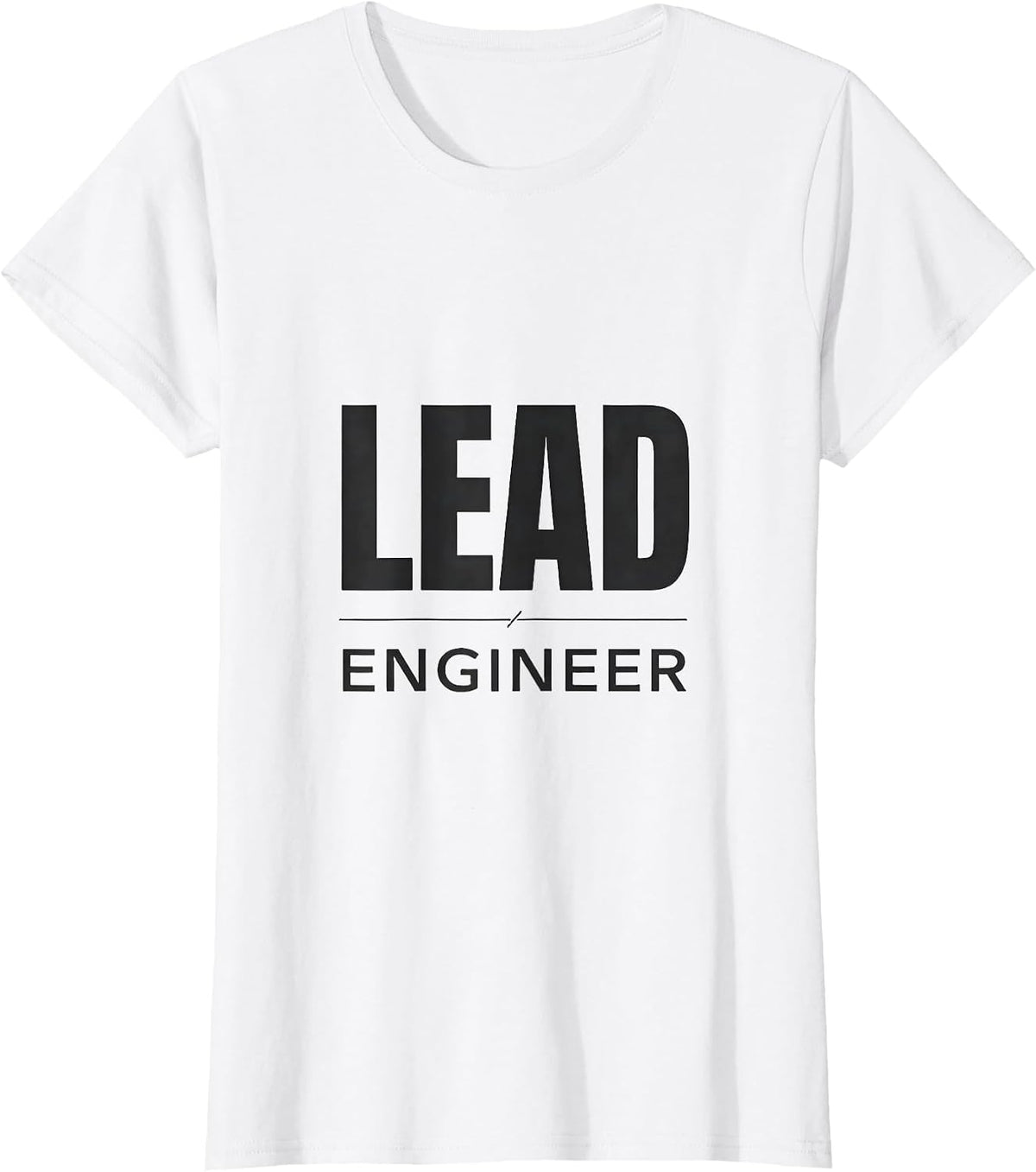 Lead Engineer Minimalist Train Enthusiast Deadpan Humor T-Shirt - White