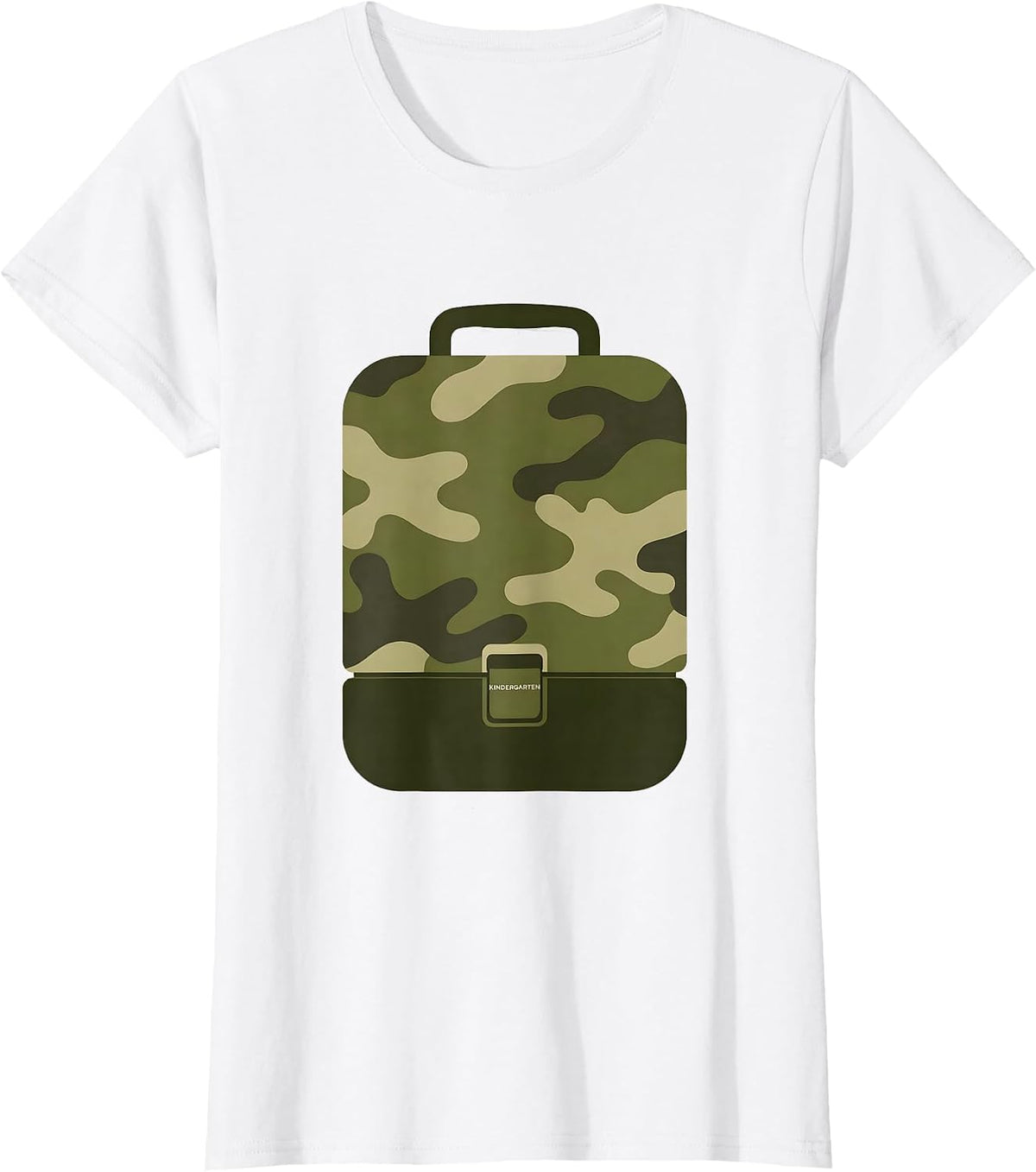 Women's Kindergarten Camo Back To School Boys Pre K Teachers T-Shirt - White