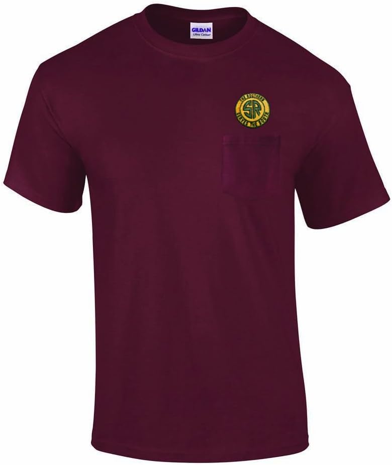 Daylight Sales Southern Railway Embroidered Pocket Tee [p27] - Maroon