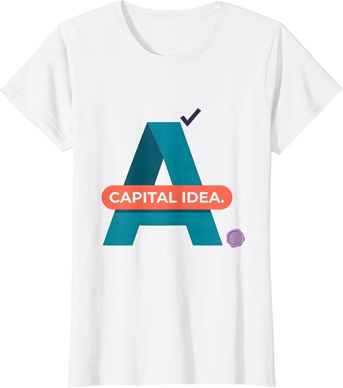 Women's Capital Idea Funny Grammar Teacher Punctuation Humor Gift T-Shirt - White