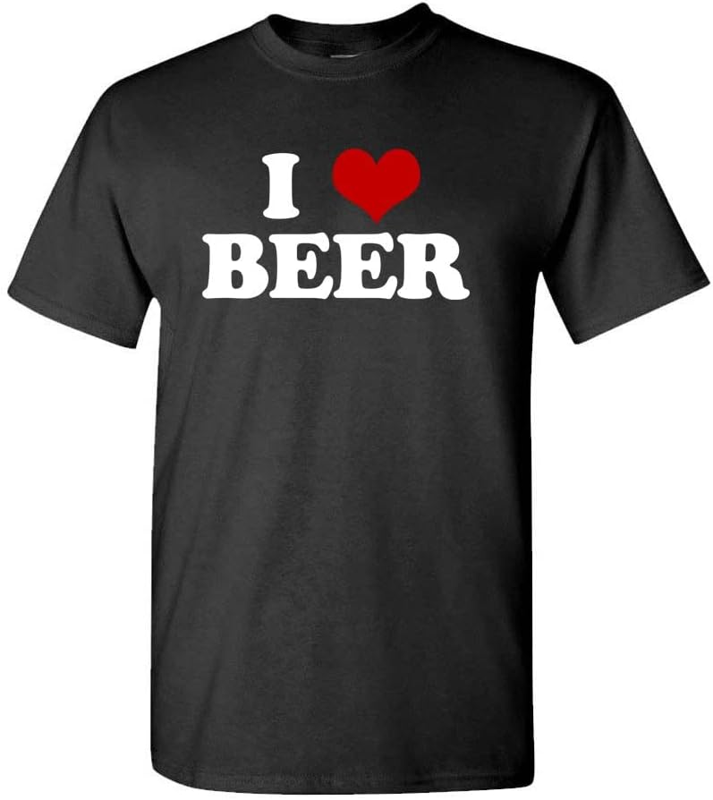 I Love Beer Graphic T-Shirt - Black