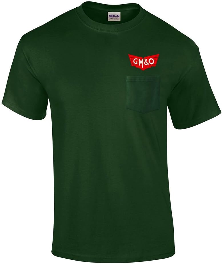 Gulf, Mobile and Ohio Embroidered Pocket Tee [p36] - Forest Green