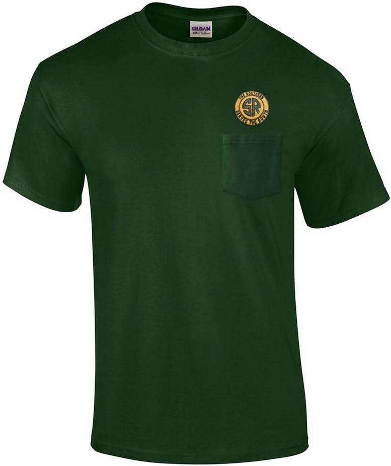 Daylight Sales Southern Railway Embroidered Pocket Tee [p27] - Forest Green