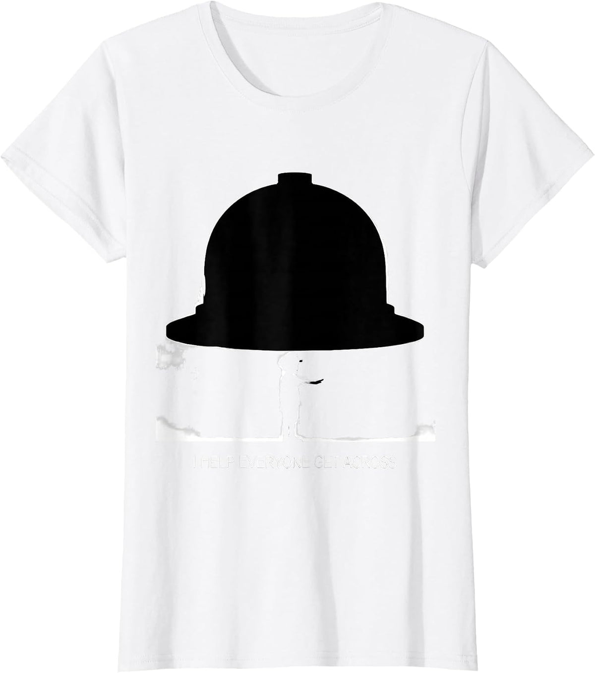 Women's I Help Everyone Get Across Playful Police Officer Kids T-Shirt - White