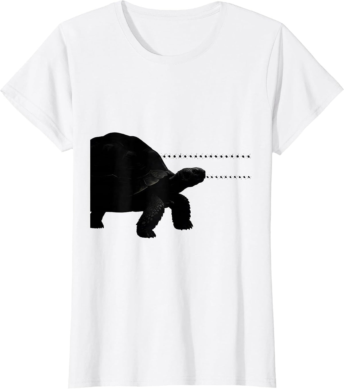 Tortoise Silhouette Funny Turtle Lover Gift T-Shirt - White