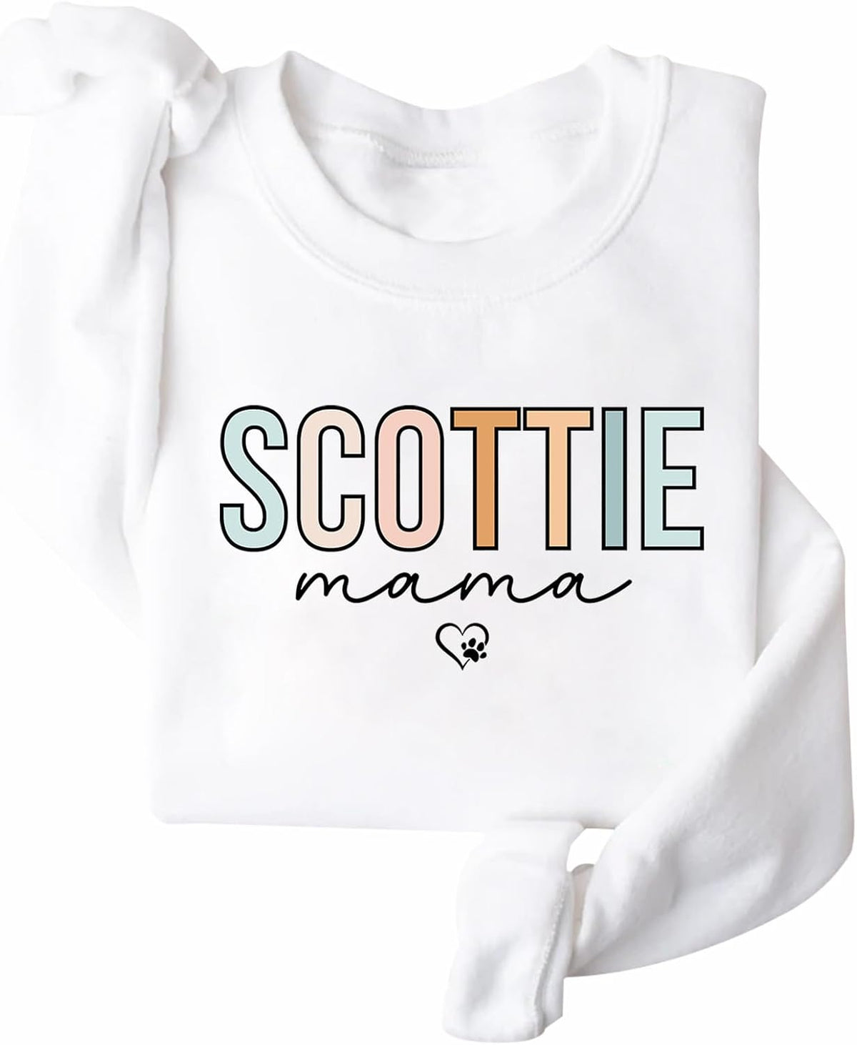 Scottie Mom Sweatshirt Dog Mom Sweatshirt Scottie Sweatshirt Scottish Terrier Sweatshirt - White