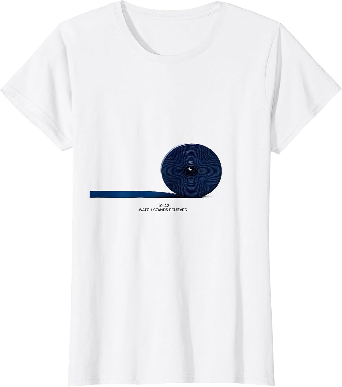 10-42 Watch Stands Relieved Thin Blue Line Police Support T-Shirt - White