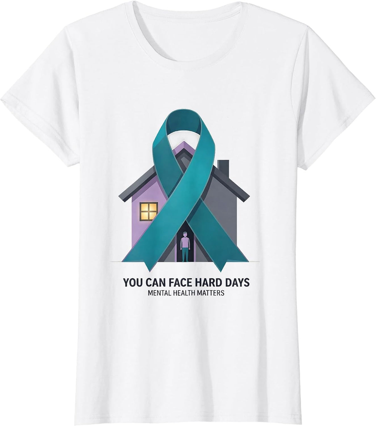 Women's You Can Face Hard Days Mental Health Matters T-Shirt - White