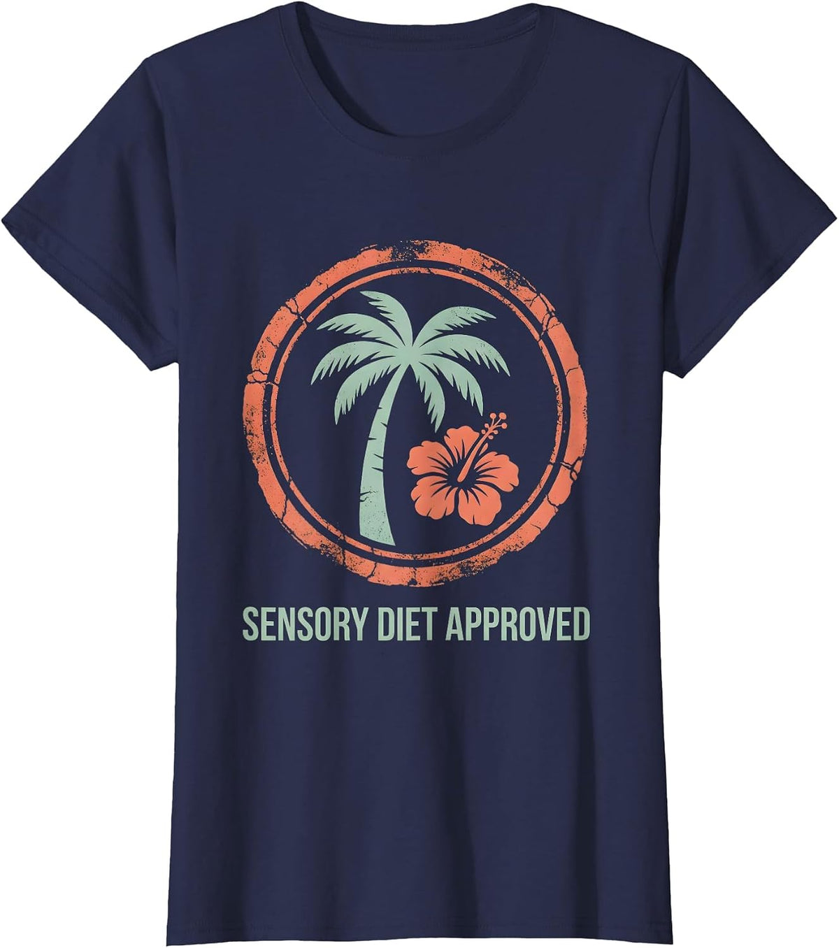 Women's Sensory Diet Approved Occupational Therapy Design T-Shirt - Navy Blue