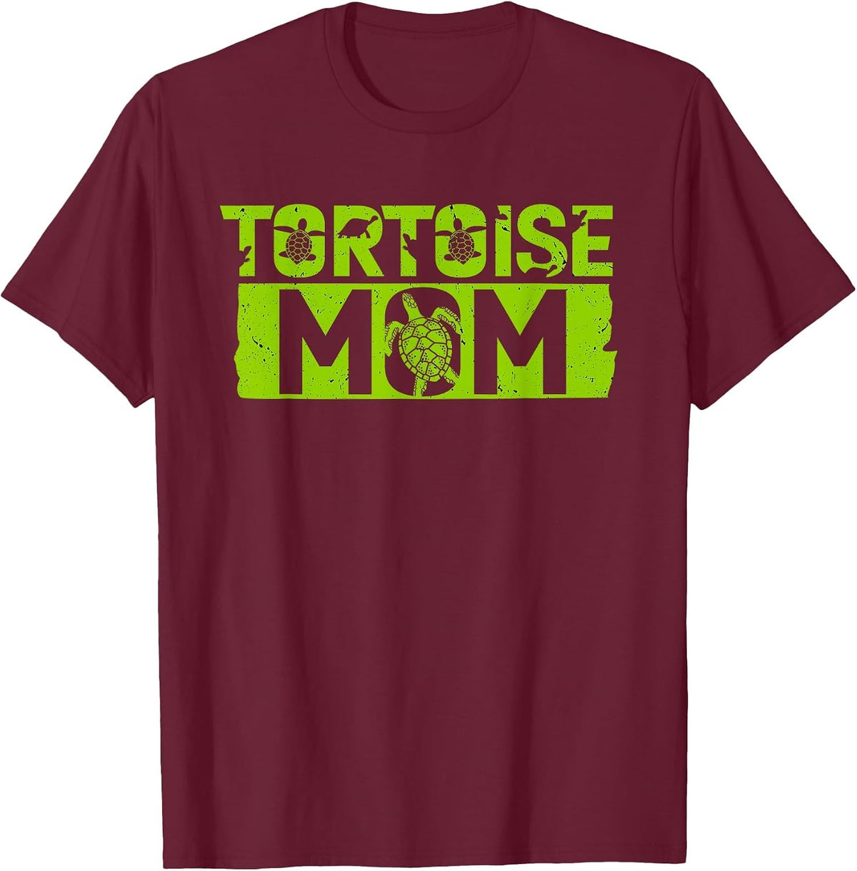 Tortoise Mom Reptiles TortoiseLover T-Shirt - Burgundy