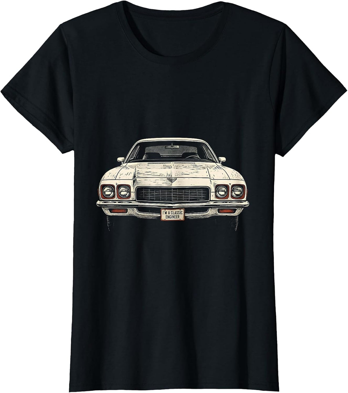 I'm A Classic Engineer Funny Grandpa Classic Car Guy T-Shirt - Black