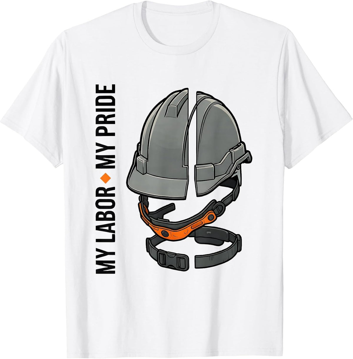 Men's My Labor, My Pride Patriotic Labor Day Union Worker T-Shirt - White