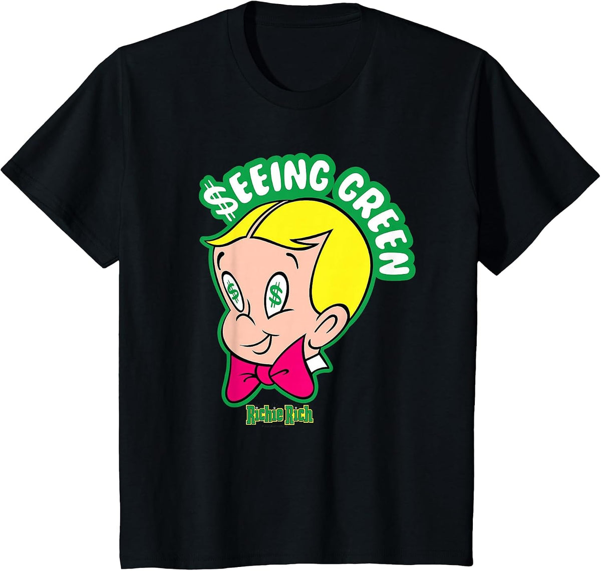 Richie Rich Seeing Green T-Shirt - Black