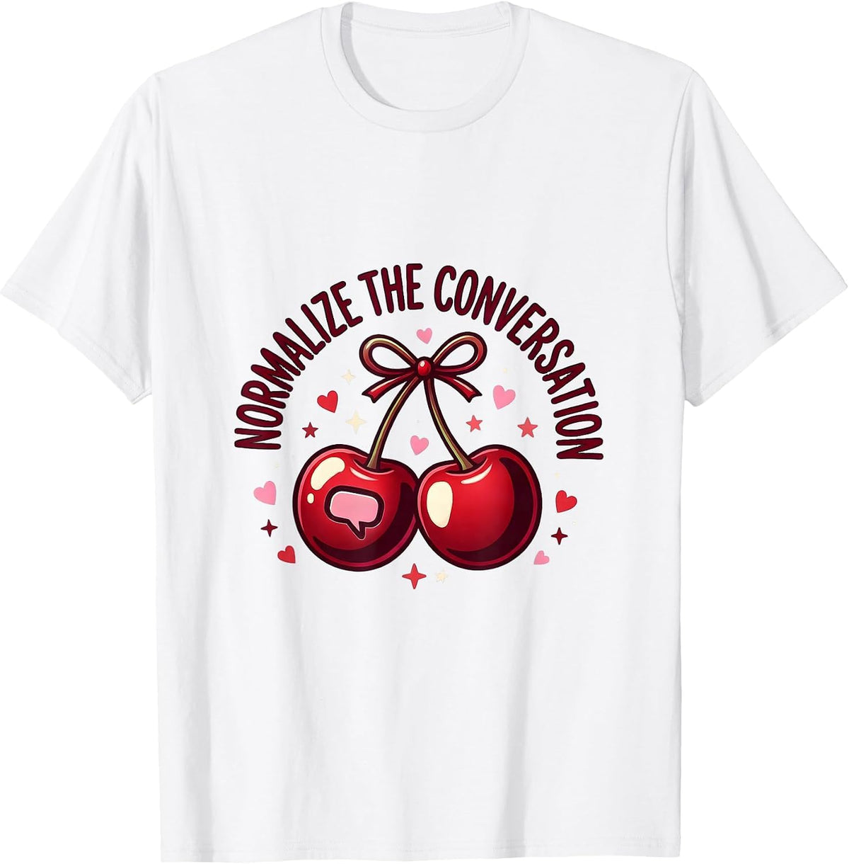 Men's Normalize The Conversation Mental Health Matters T-Shirt - White