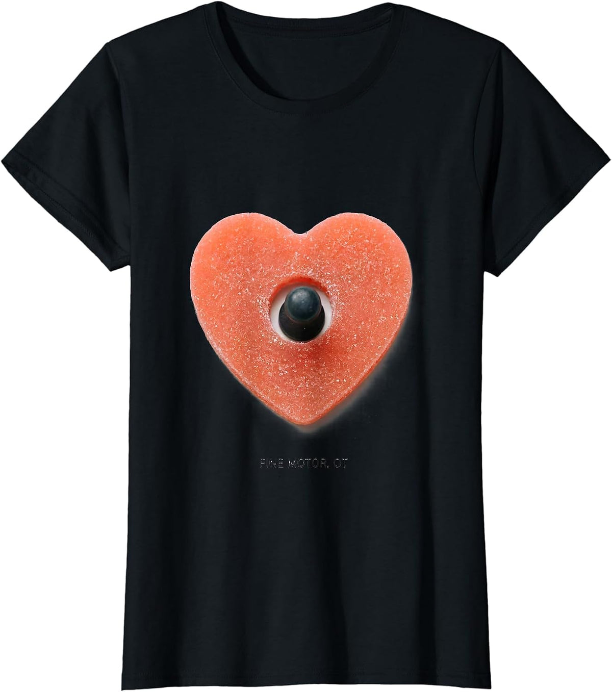 FINE MOTOR, OT Occupational Therapy Valentine Candy Heart T-Shirt - Black