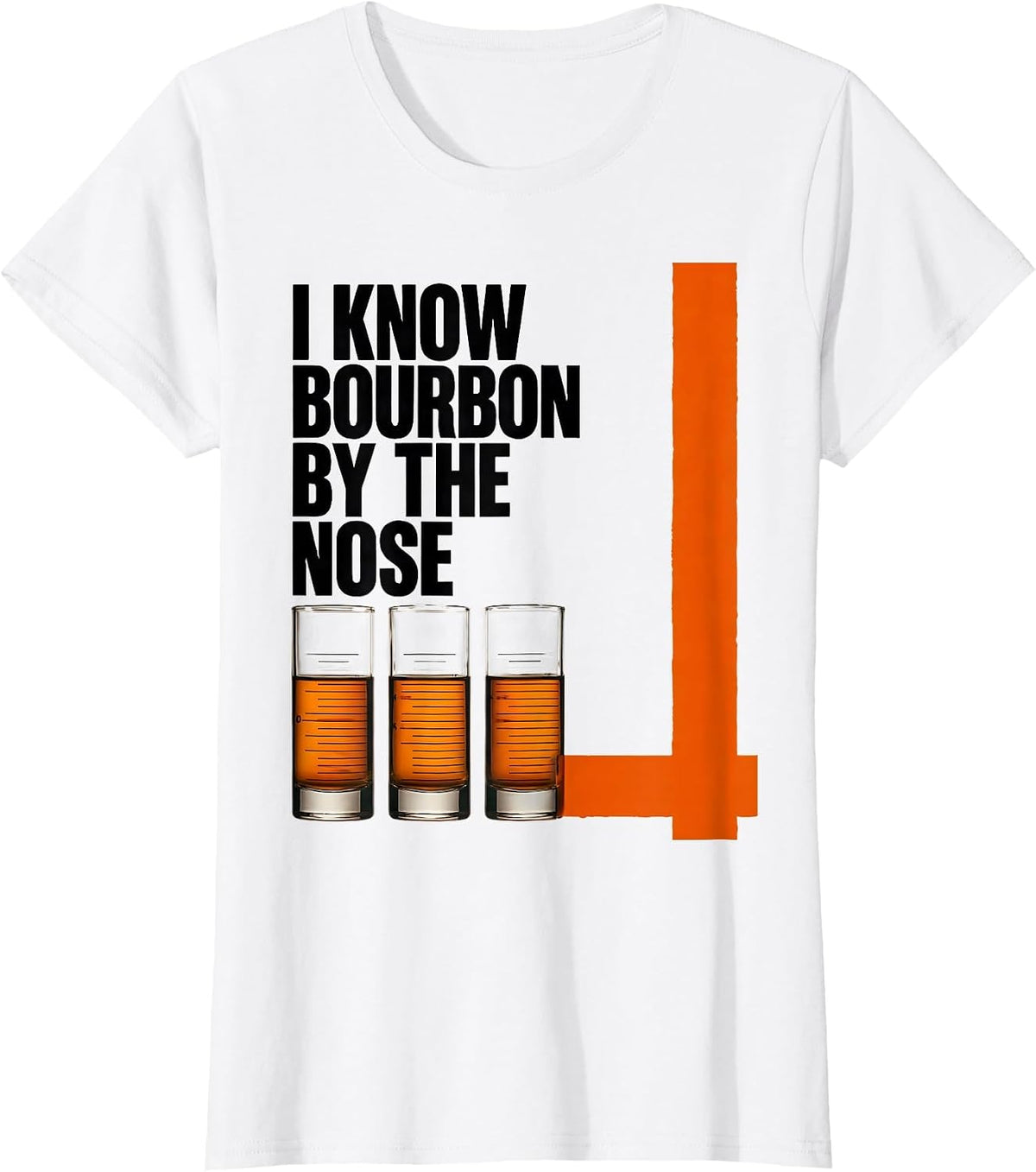 I Know Bourbon By The Nose Funny Bourbon Lover Drinking T-Shirt - White