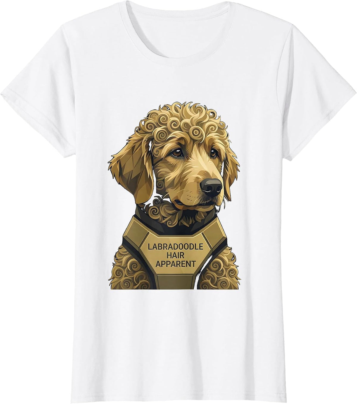 Women's Labradoodle Hair Apparent Funny Doodle Dog Owner Humor T-Shirt - White