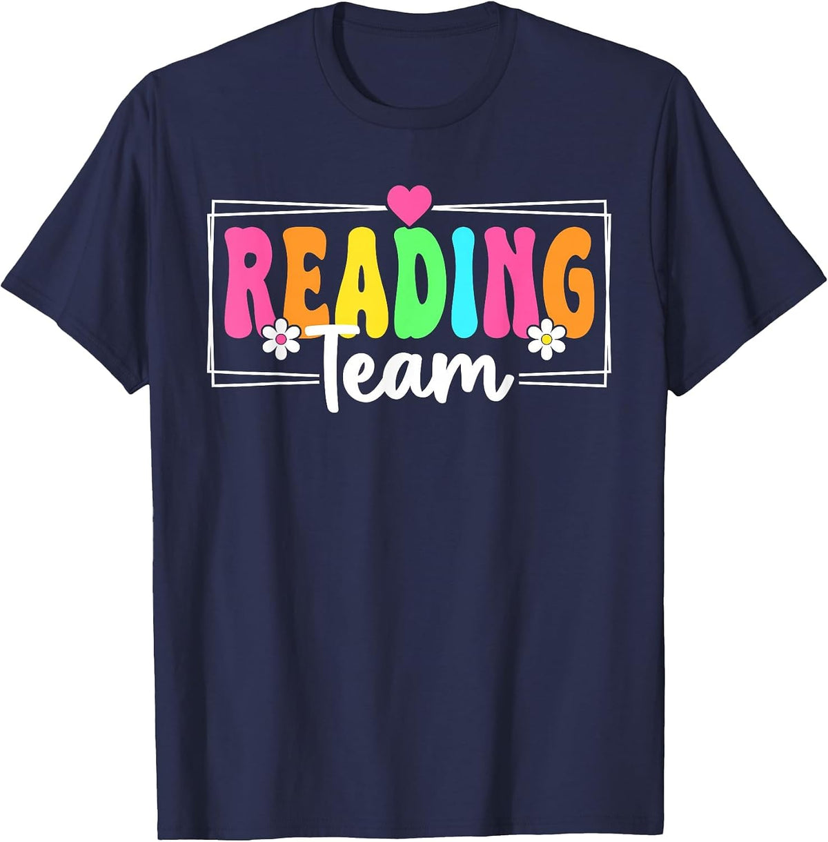 Reading Team Teacher Back to School Reading Teacher T-Shirt - Navy Blue