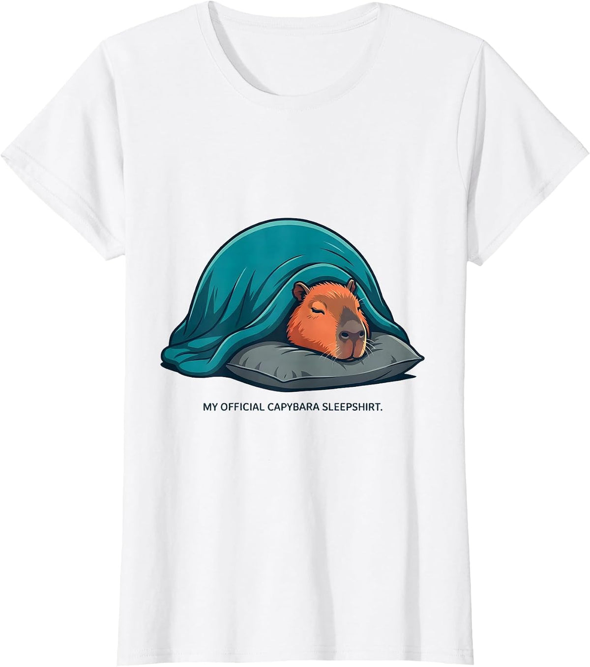 Women's My Official Capybara Sleepshirt Cute Animal Lover Lounge T-Shirt - White