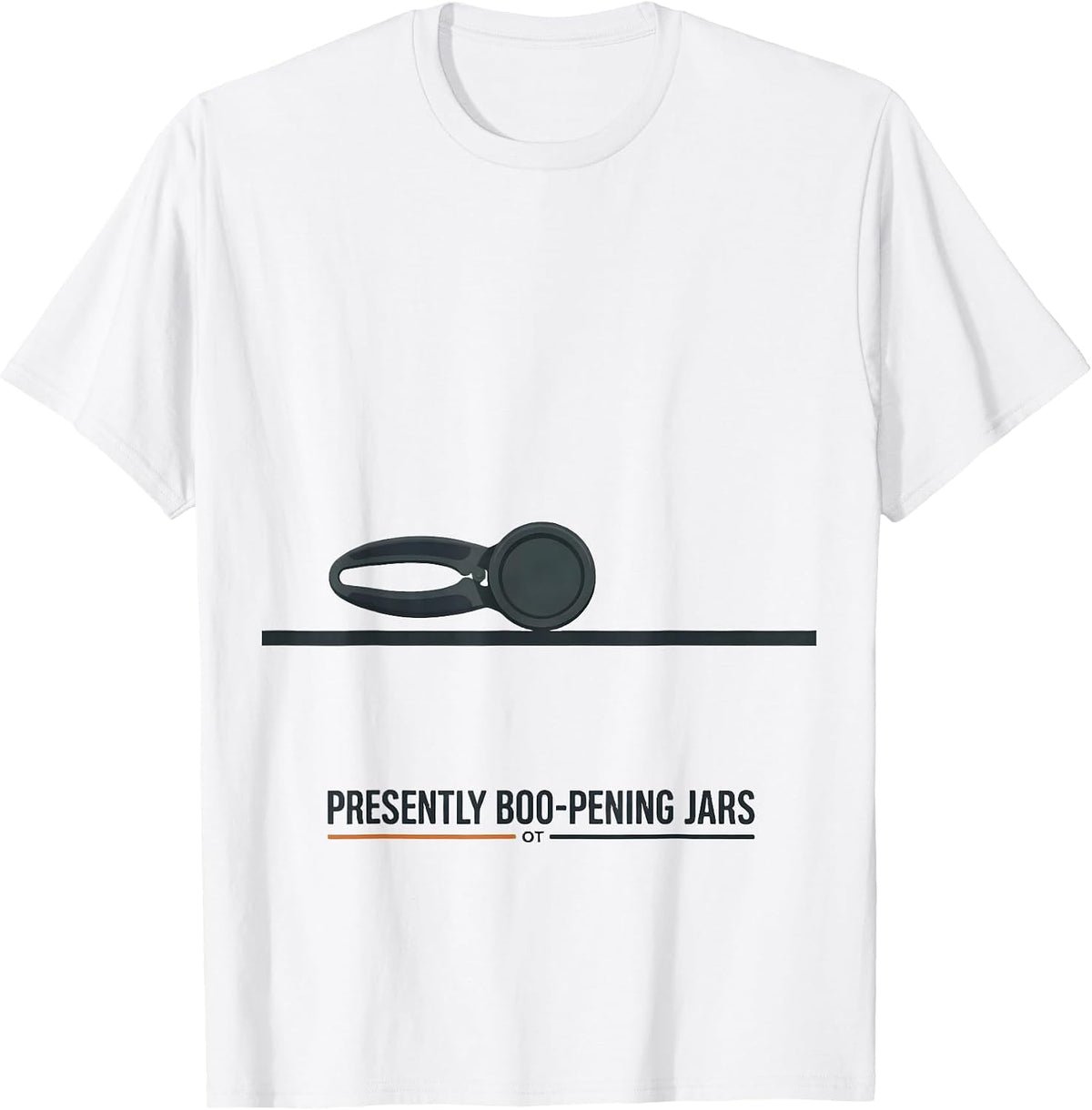 Men's Presently Boo-pening Jars OT Occupational Therapy Halloween T-Shirt - White