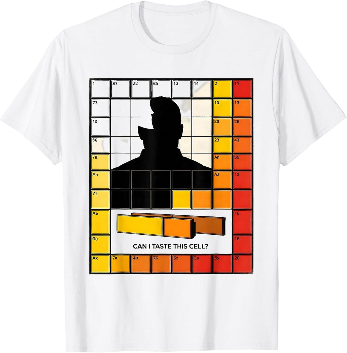 Men's Can I Taste This Cell Funny Periodic Table Science Teacher T-Shirt - White