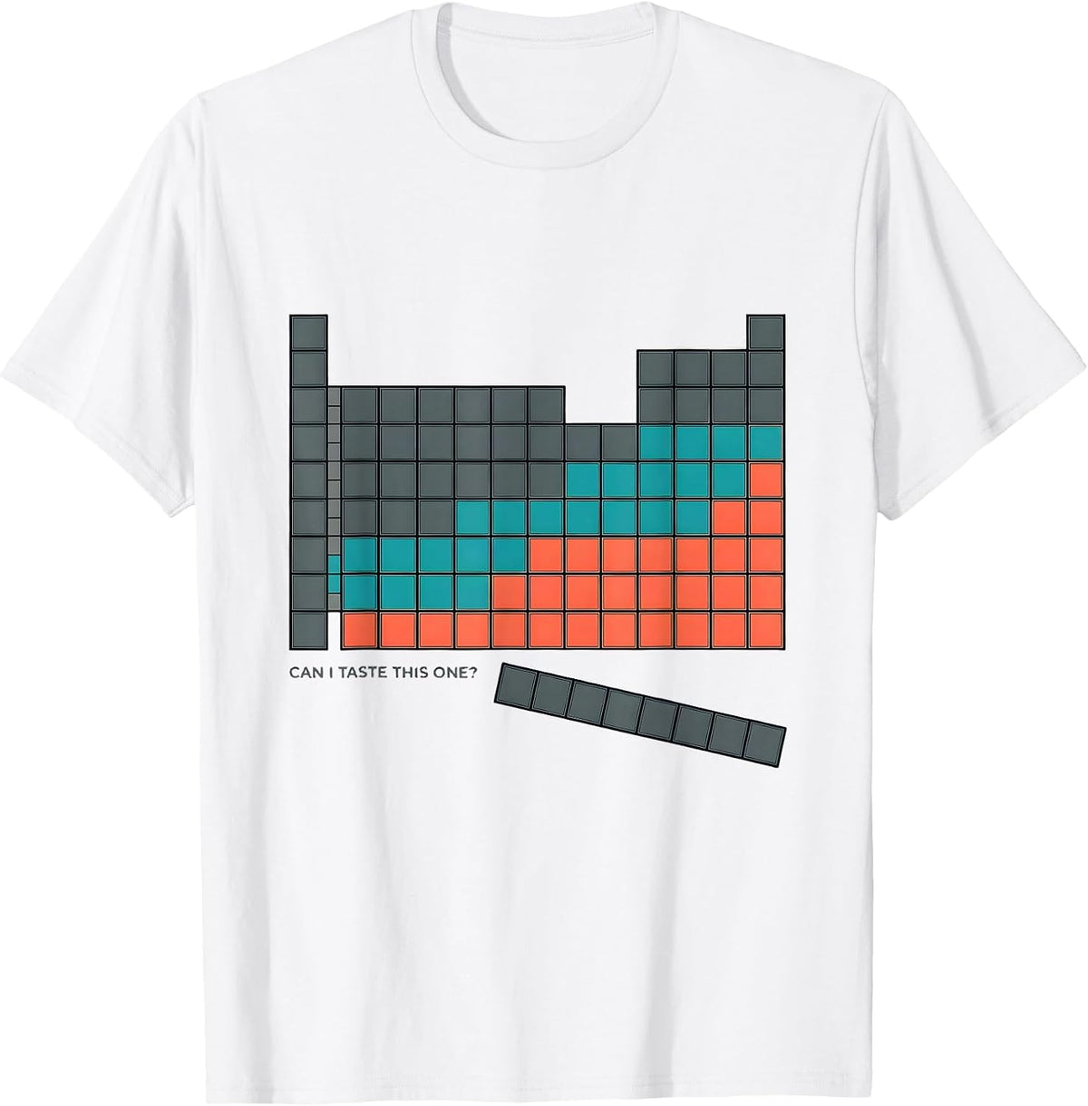 Men's Can I Taste This One Funny Periodic Table Science Teacher T-Shirt - White