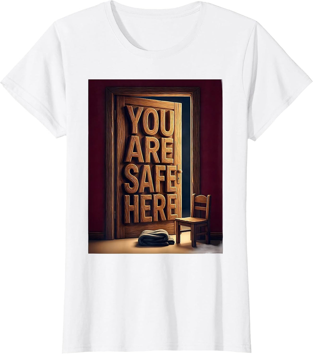 You Are Safe Here Supportive Counseling Mental Health T-Shirt - White