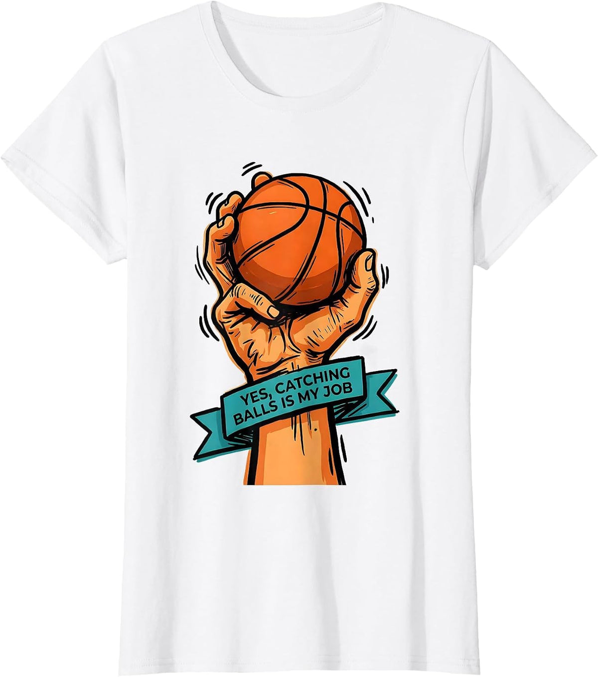 Women's Yes, Catching Balls Is My Job Occupational Therapy Physical T-Shirt - White