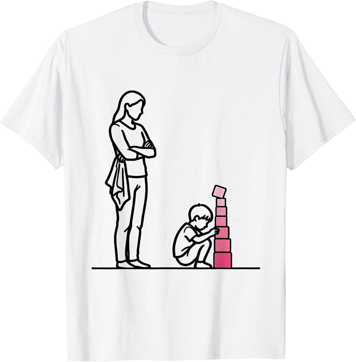 Men's Montessori Guide Teacher Method Pride Play Learning T-Shirt - White