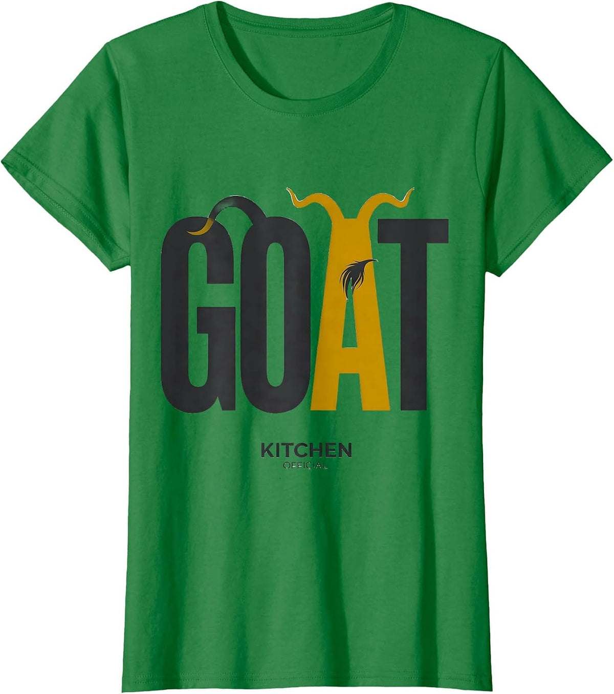 Women's Kitchen GOAT Official Funny Goat Lover Farm Animal Humor T-Shirt - Kelly Green