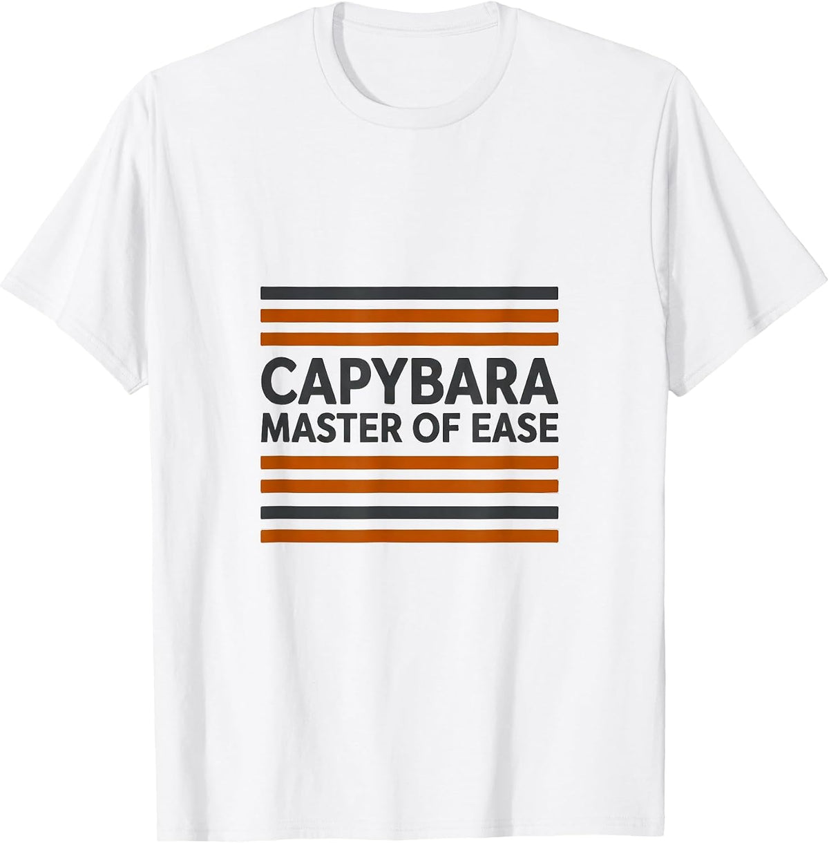 Men's Capybara Master of Ease Funny Animal Humor Meme Lover T-Shirt - White