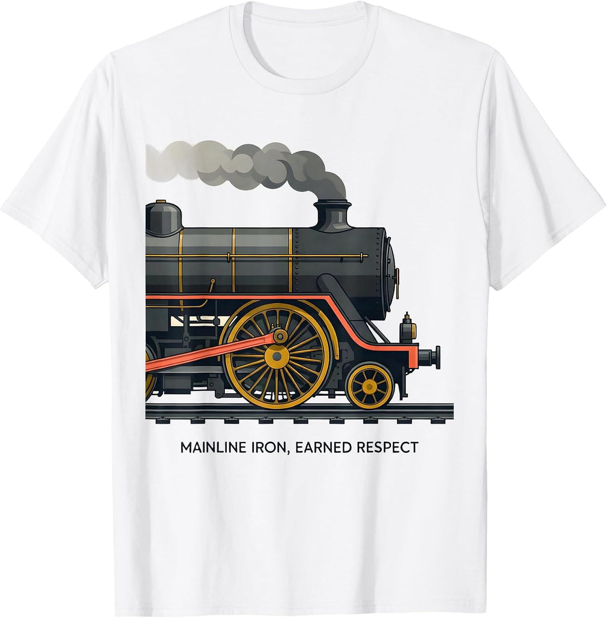 Men's Mainline Iron Earned Respect Midcentury Modern Steam T-Shirt - White