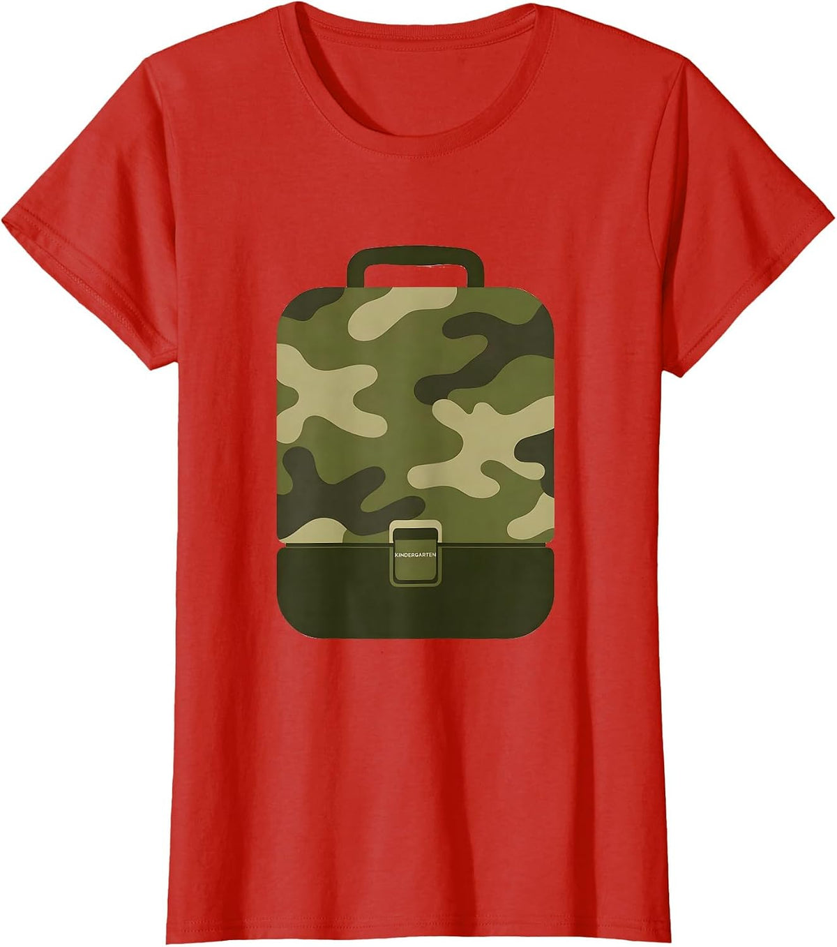 Women's Kindergarten Camo Back To School Boys Pre K Teachers T-Shirt - Red
