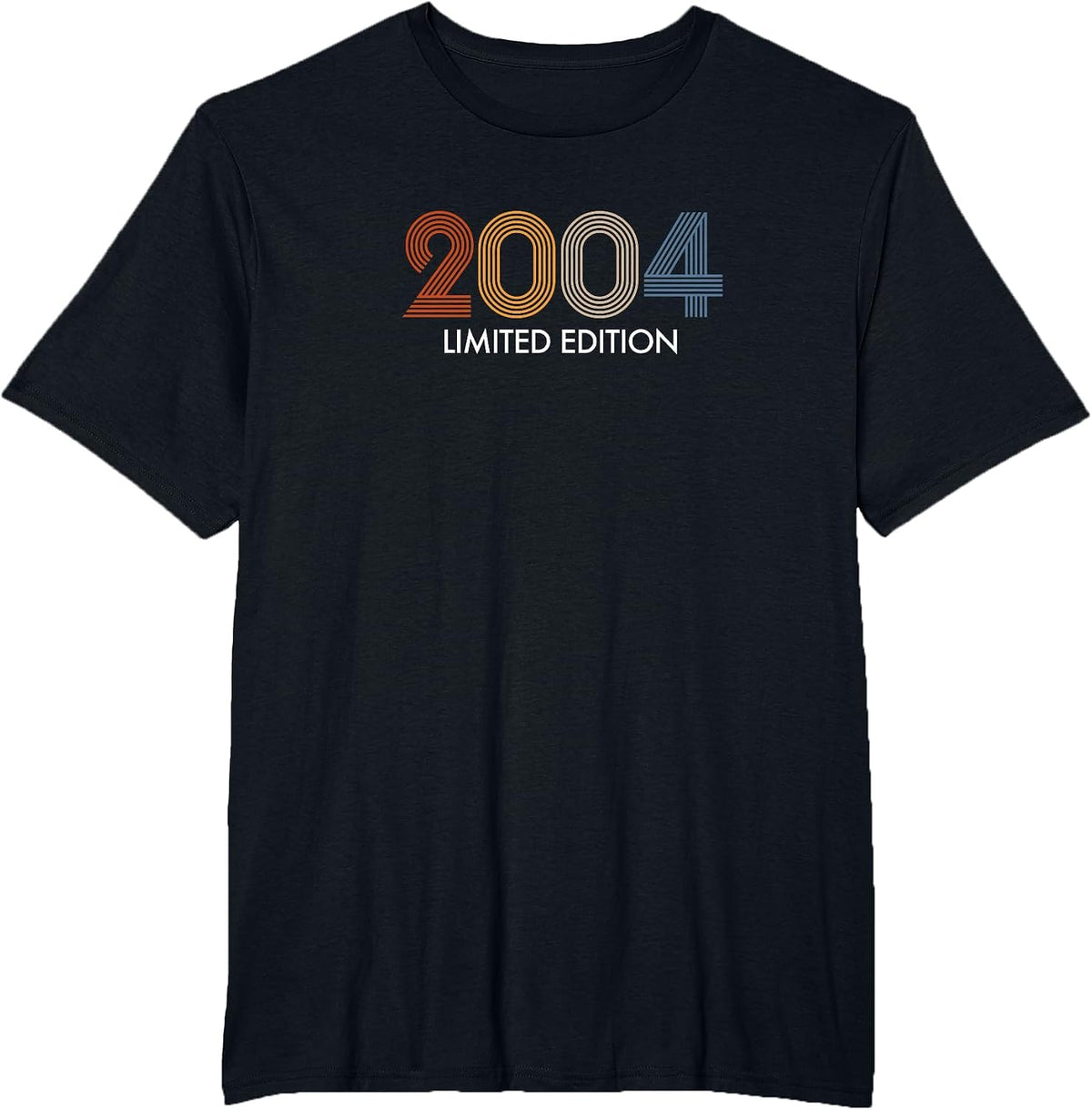 Retro 21 Years Vintage 2004 Limited Edition 21st Birthday T-Shirt - Black