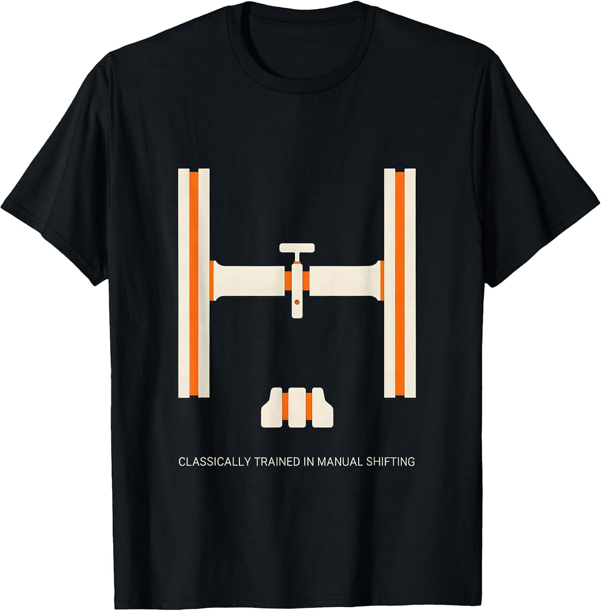 Men's Classically Trained In Manual Shifting Funny Car Guy T-Shirt - Black