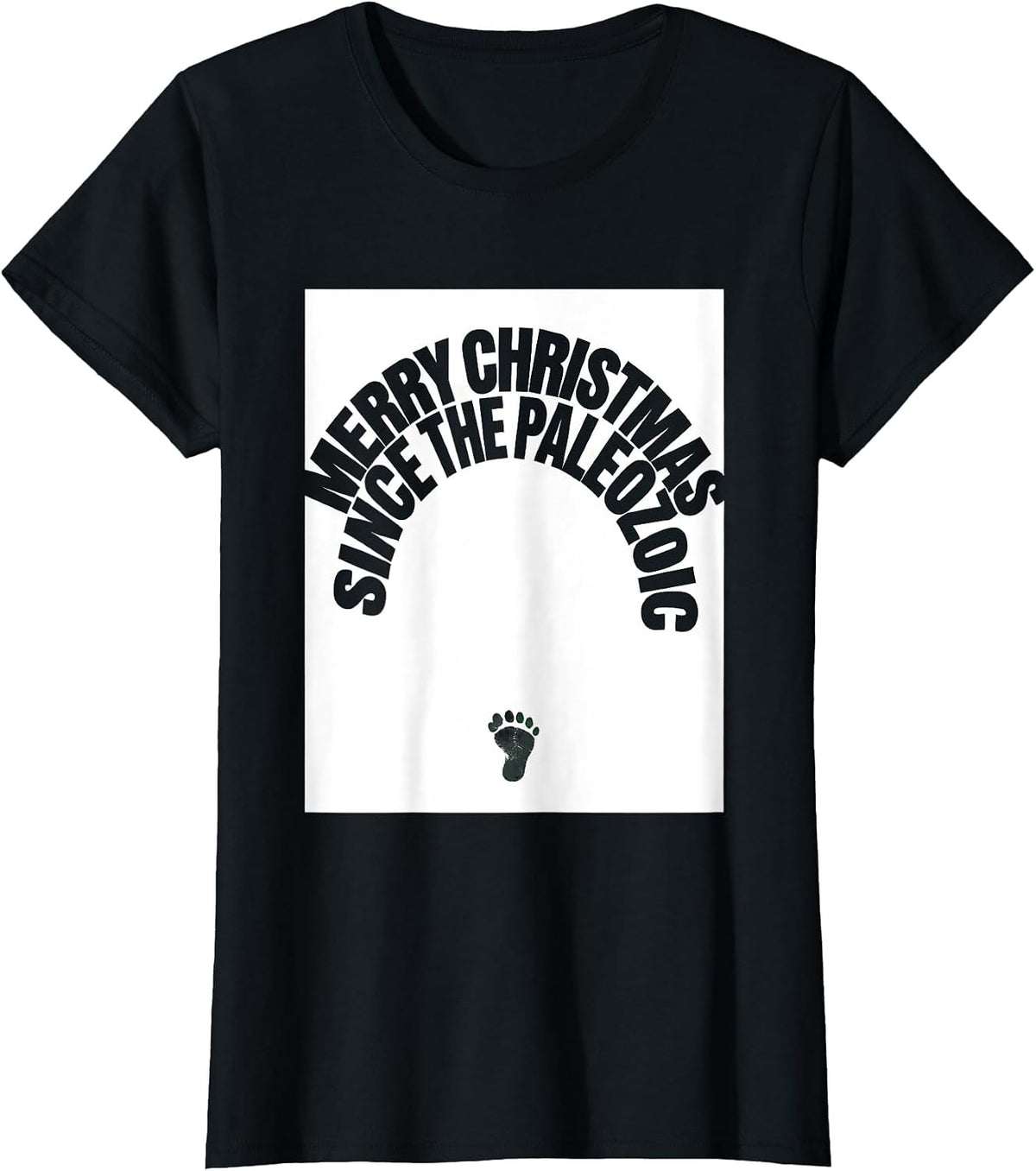 Merry Christmas Since The Paleozoic Funny Dinosaur Lover T-Shirt - Black