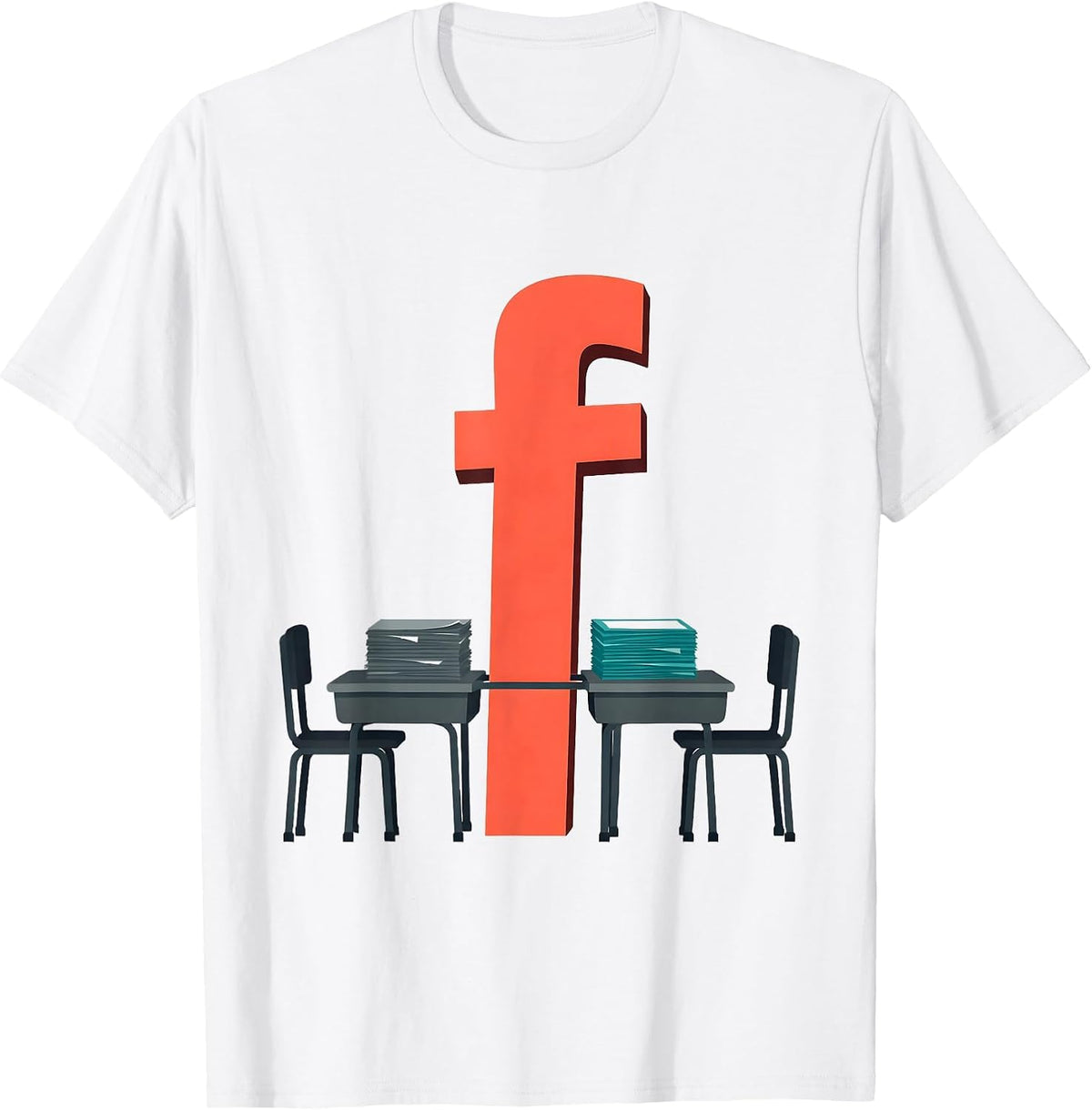 Desk Apostrophe Grammar Teacher Humor Gift T-Shirt - White