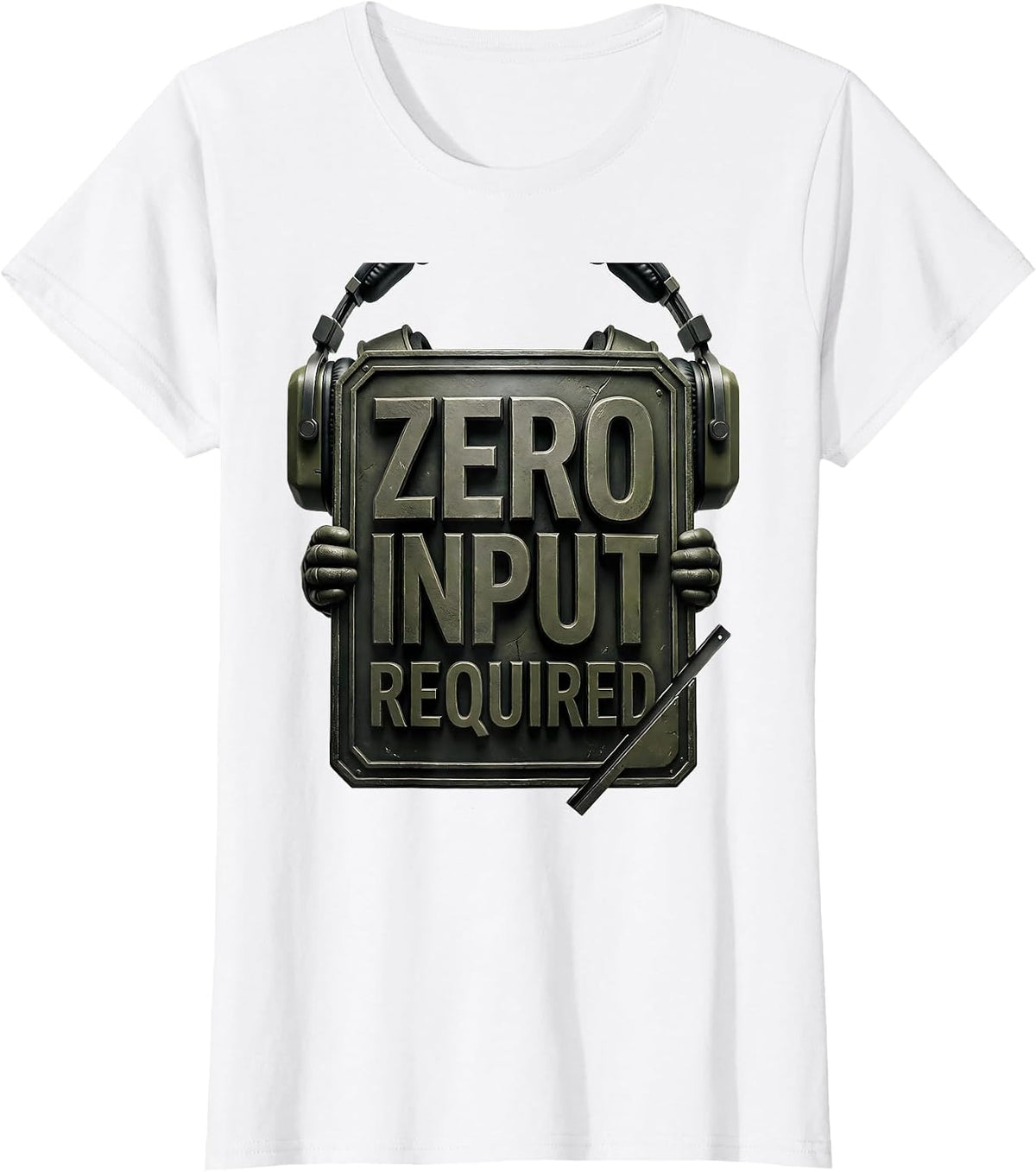 Women's Zero Input Required Funny Capybara Gamer Meme Humor T-Shirt - White