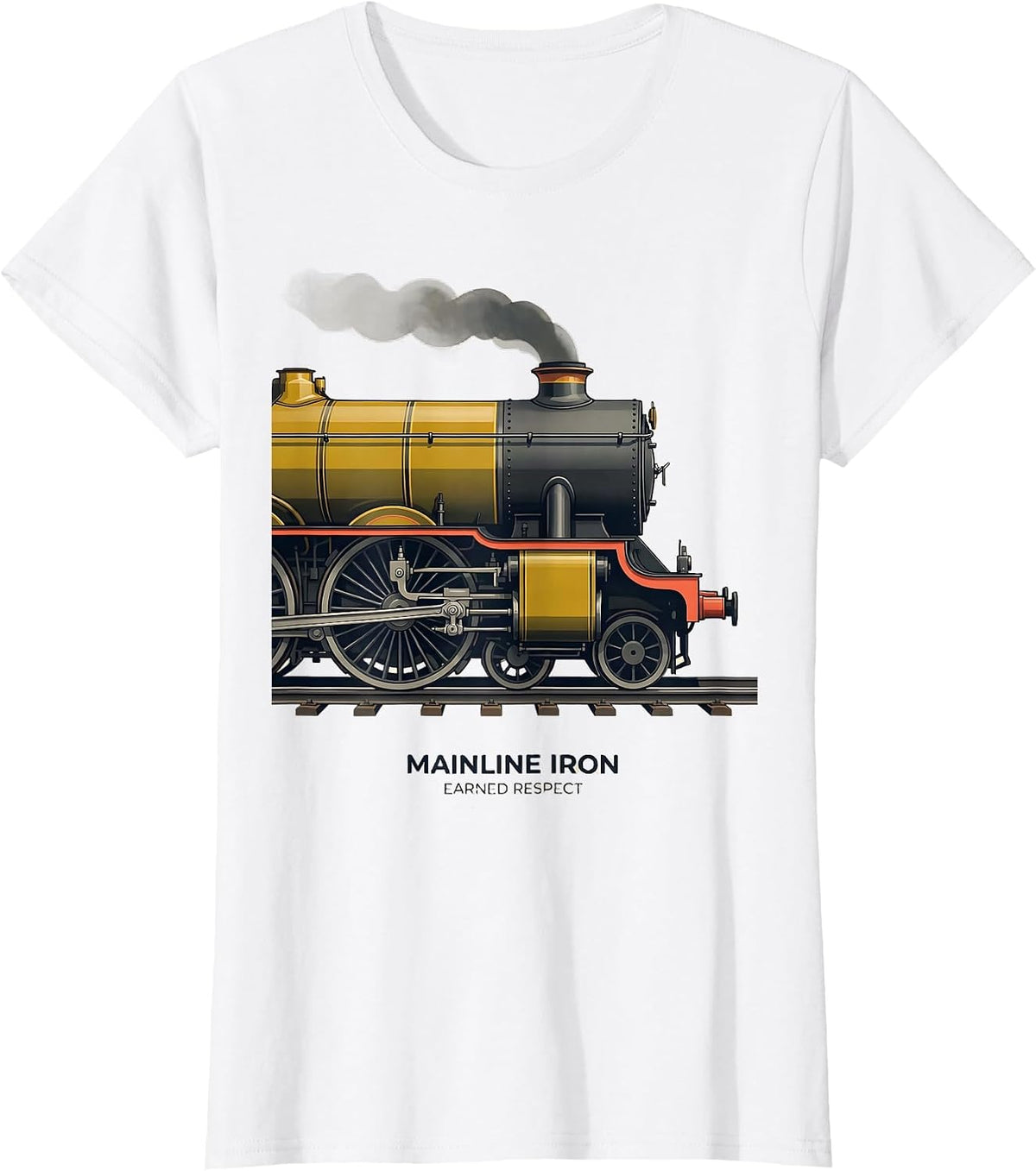 Women's Mainline Iron Earned Respect Midcentury Modern Steam T-Shirt - White