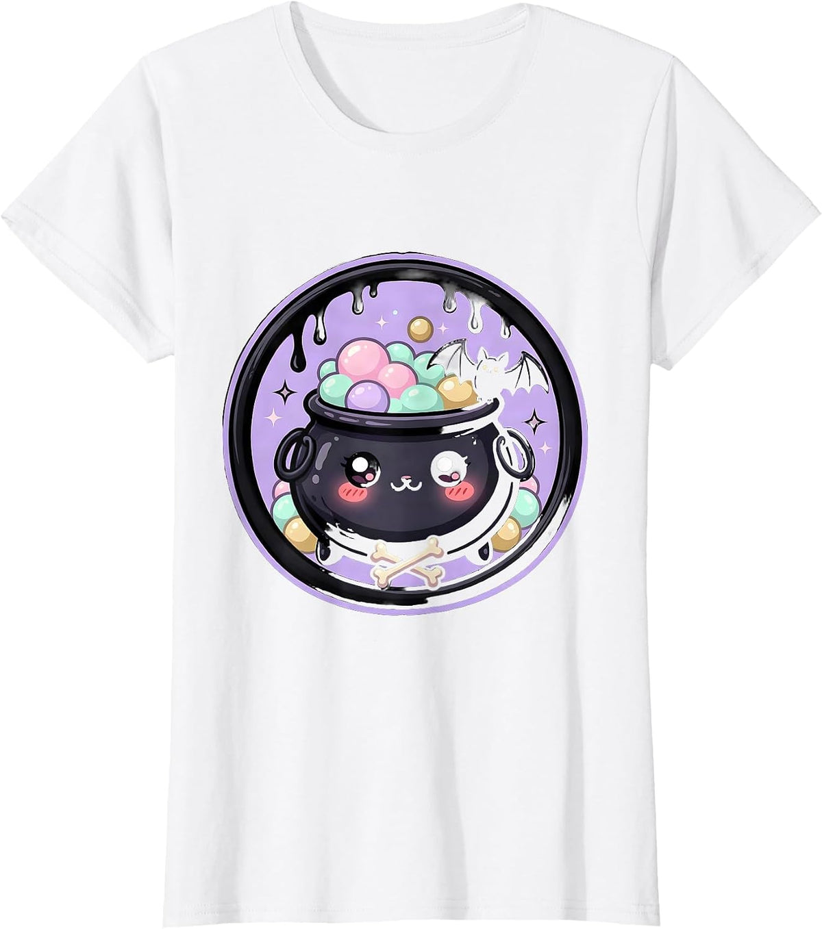 Overflowing Ale Cauldron Craft Beer Illustration T-Shirt - White