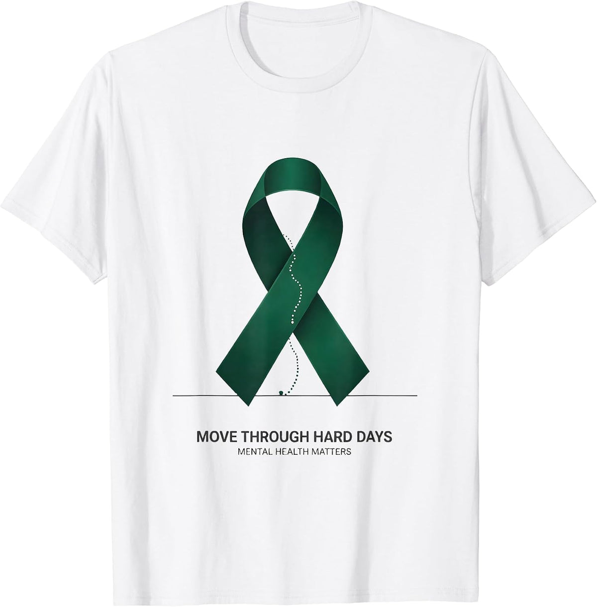 Men's Move Through Hard Days Mental Health Matters T-Shirt - White
