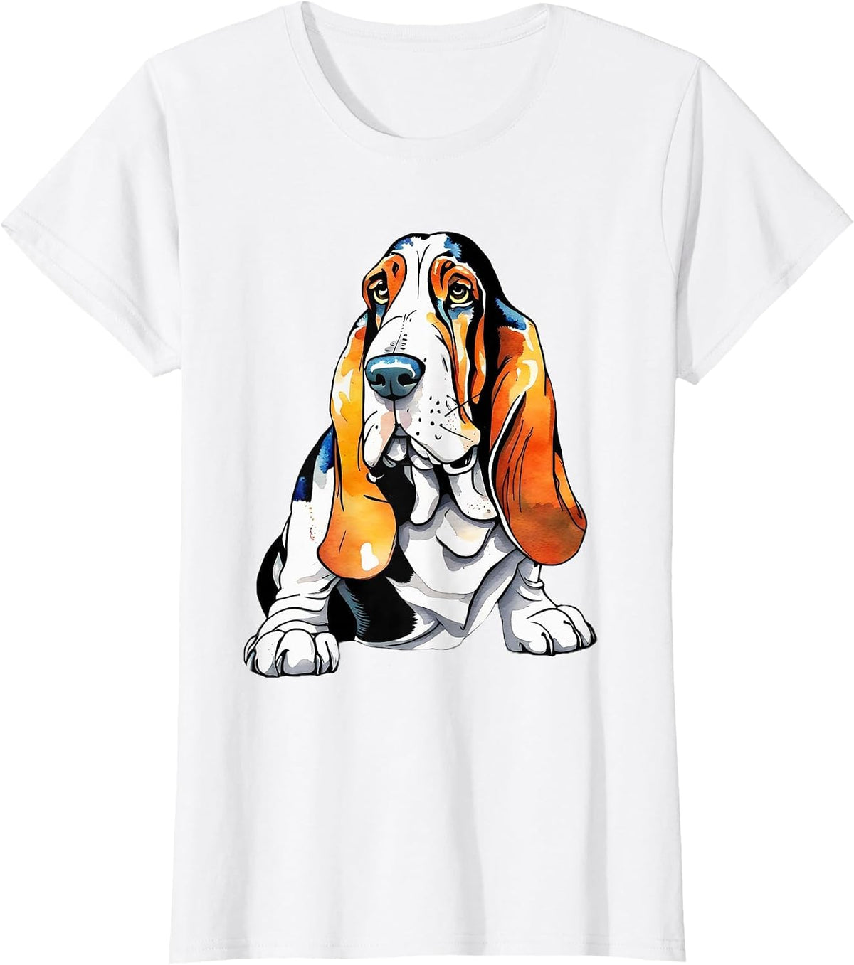 Bassett Hound Dog Breed Graphic T-Shirt - White